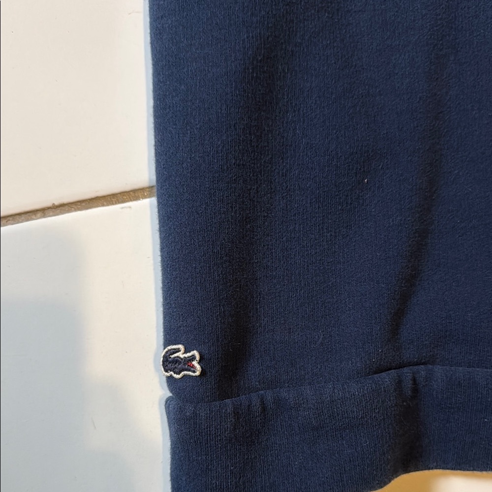 Navy Long Sleeve Dress with Striped Accents - Picture 2 of 3